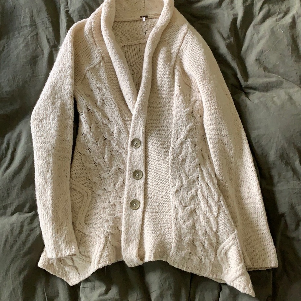 Free people cable knit cardigan